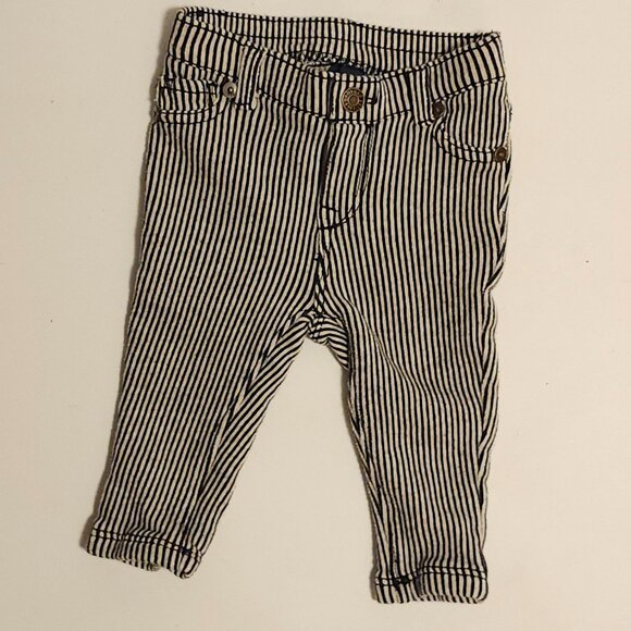 ADORABLE BABY GAP Rail Road Stripe Jeans 3-6 months - Picture 1 of 5